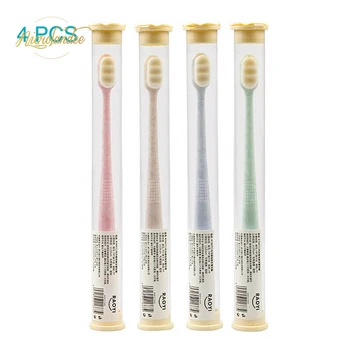 

NICROLANDEE 4PCS/Set Extra Soft Manual Antibacterial Micro-Nano Toothbrushes with 20,000 Bristles for Sensitive Gums and Teeth