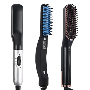 

Comb Beard Straightener Hair Brush Straightener Beard Comb Quick Hair Styler Men US PLUG Dropshipping store