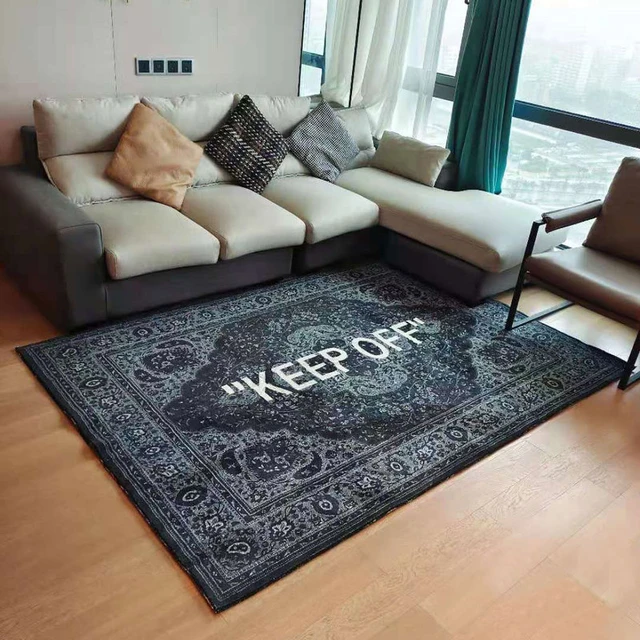 KEEP OFF Printed Floor Mat Living Room Area Rugs Bedroom Bedside Bay Window Carpet 1