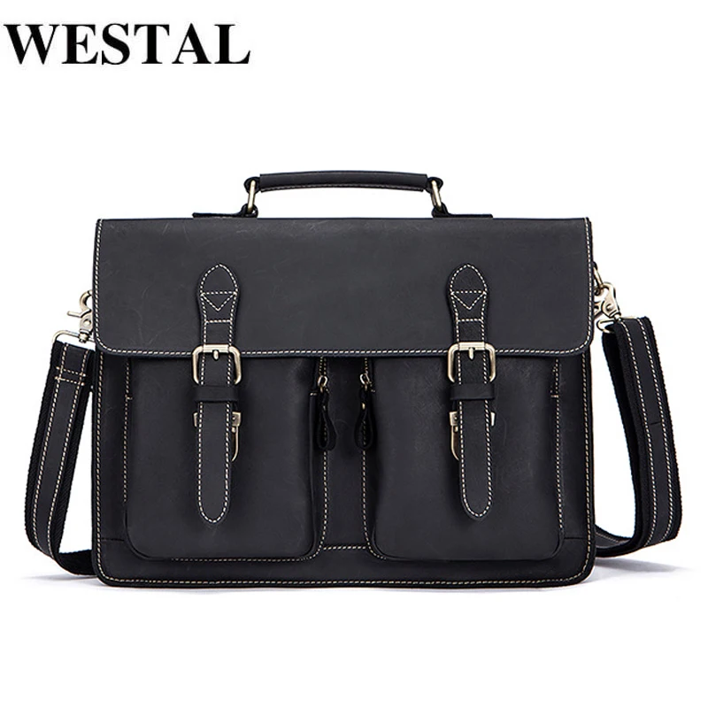 Сумка мессенджер WESTAL Мужская для ноутбука 14 дюймов|Портфели| |