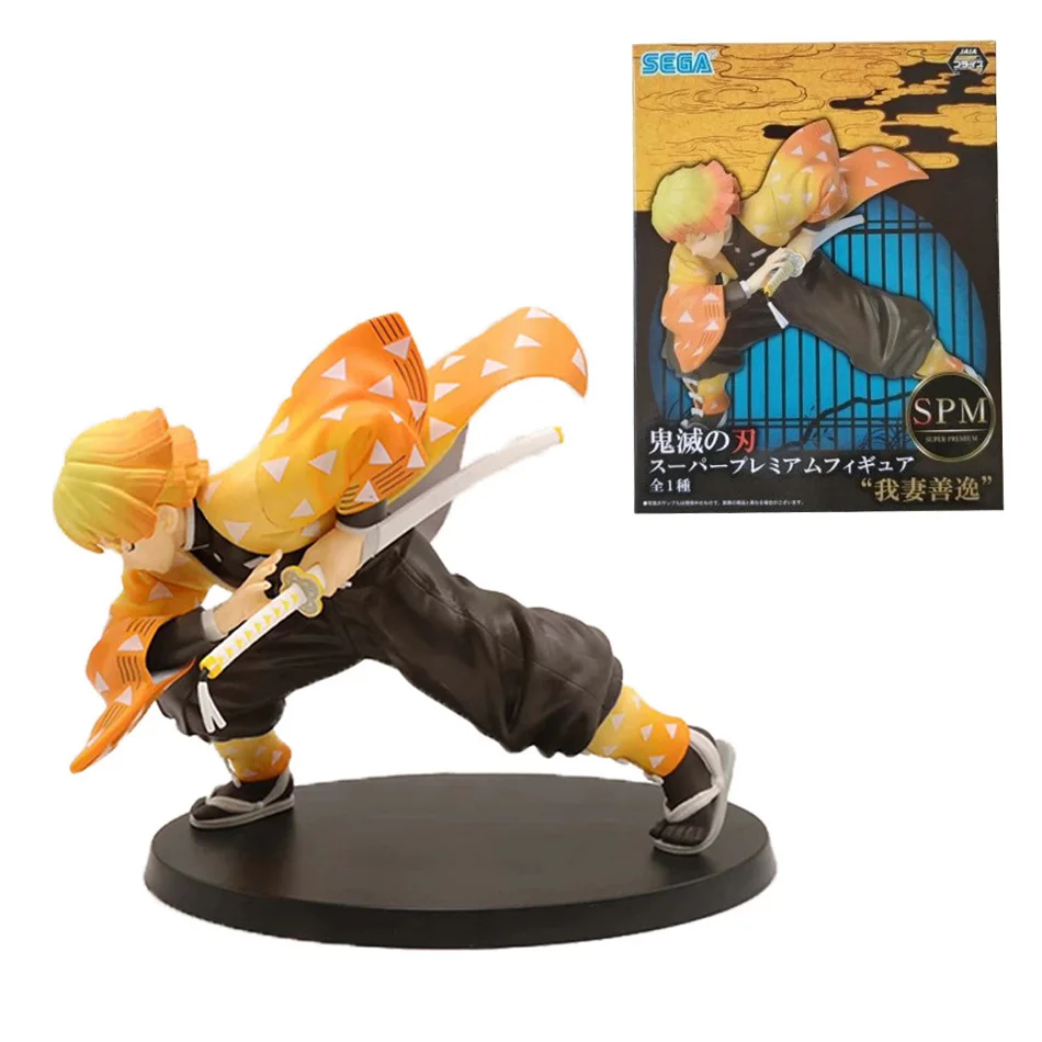 15cm Anime Demon Slayer Action Figures Draw Sword Agatsuma Zenitsu Figurine Kimetsu No Yaiba Figura PVC Collection Model Toys