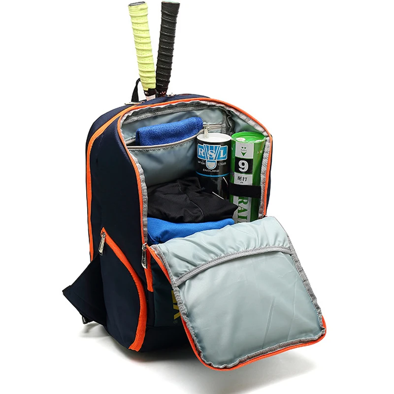 Спортивный досуг бадминтон рюкзак для ракеток полиэфирная ткань теннисная сумка для хранения большая емкость Подходит 1-3 ракетки тренировочная обувь Сквош