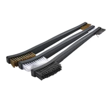 Набор кистей из нержавеющей стали+ латуни+ нейлоновой проволоки с двойной головкой, мини стальная латунная проволочная щетка с щетиной для полировки металла, инструменты для ржавчины