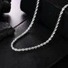 DOTEFFIL 925 Sterling Silver 16/18/20/22/24 Inch 4mm Twisted Rope Chain Necklace For Women Man Fashion Wedding Charm Jewelry ► Photo 3/6