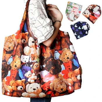 

Large Tote Grocery Bag Eoc Friendly Durable Waterproof Foldable Portable Shopping Handbag for Travel Washable Reusable Pocket