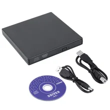 USB 2,0 Внешний DVD комбо Burner горелка привод CD+-RW DVD ROM черный Прямая