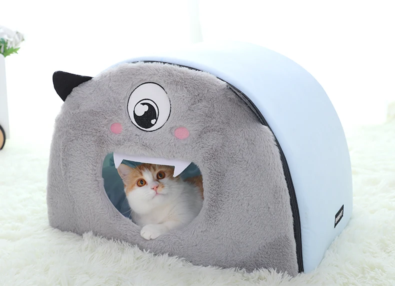 HOOPET Pet Cat Bed for Cats Animal Shape Puppy House Winter Warm Sleeping Bag Pets Products Kennel for Kitten Cushion Supplies