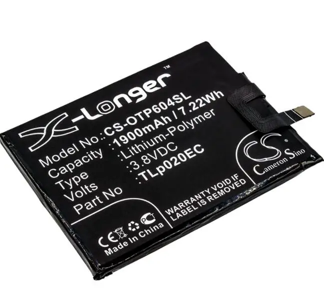 Cameron sino 1900 мАч батарея для ALCATEL One Touch Pop Up LTE Dual SIM OT-6044 OT-6044D TLp020EC мобильный, Смартфон батарея