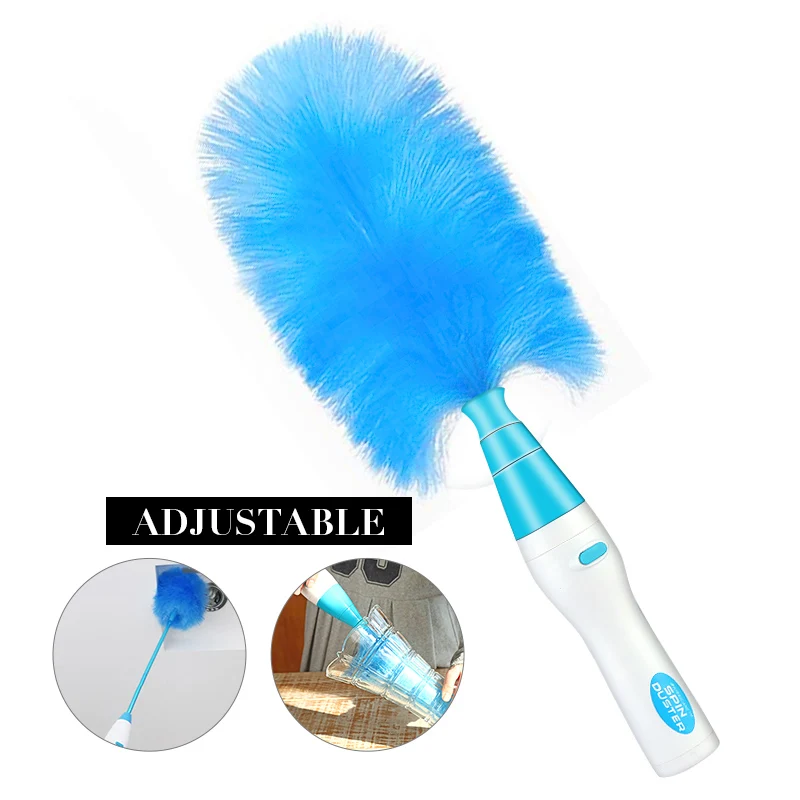 household Cleaning Duster Supplies AdjustableElectric Dust Cleaner Spin Feather 360° Electric Spin Scrubber Dust Blinds для кухн|Cleaning Brushes| - AliExpress