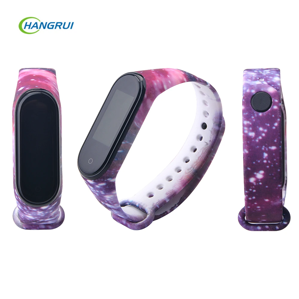 Galaxy Для mi Band 3, 4, ремешок, ремешок для Xiaomi mi, ремешок 3, Сменные аксессуары, браслет для Xiao mi band 3, браслет - Цвет: Galaxy