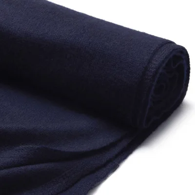 Dark Blue Кашемировый шарф, женский зимний теплый толстый модный вязаный шарф, мужские палантины, унисекс, роскошная шаль, накидка для дам, 55*200 см, 140 г - Цвет: Dark Blue