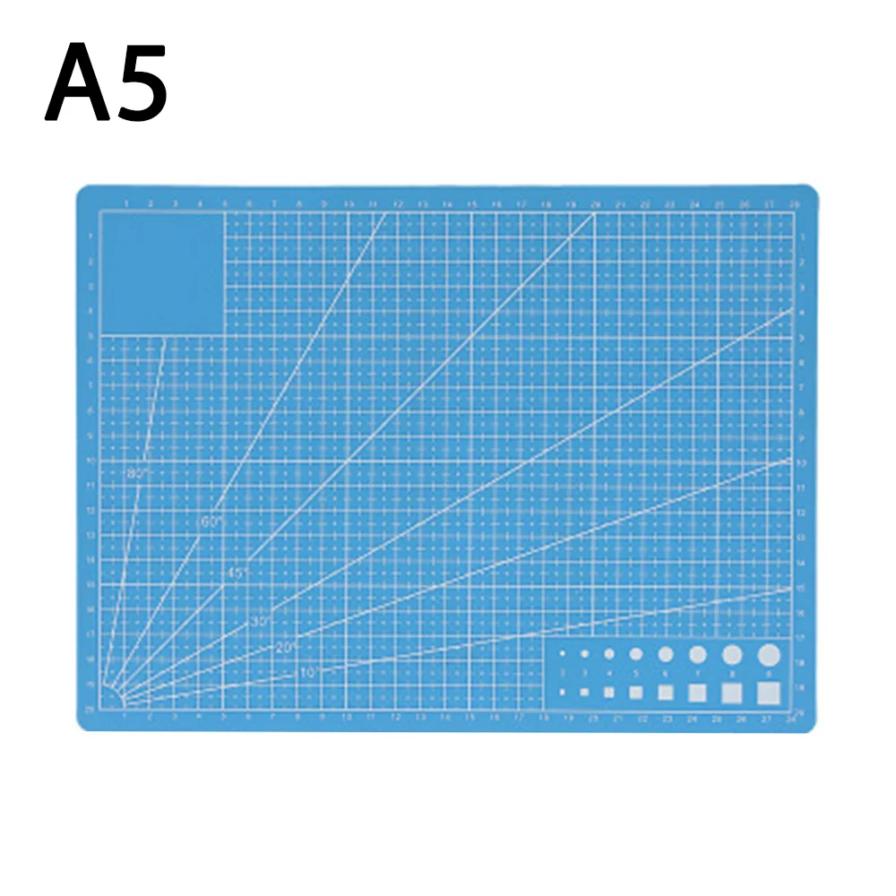 Blue Self-Healing Cutting Pad Portable Professional Non Slip A4 A5 Printing Model Quilting Self-Healing Grid Cutting Self Healing - Color: Blue