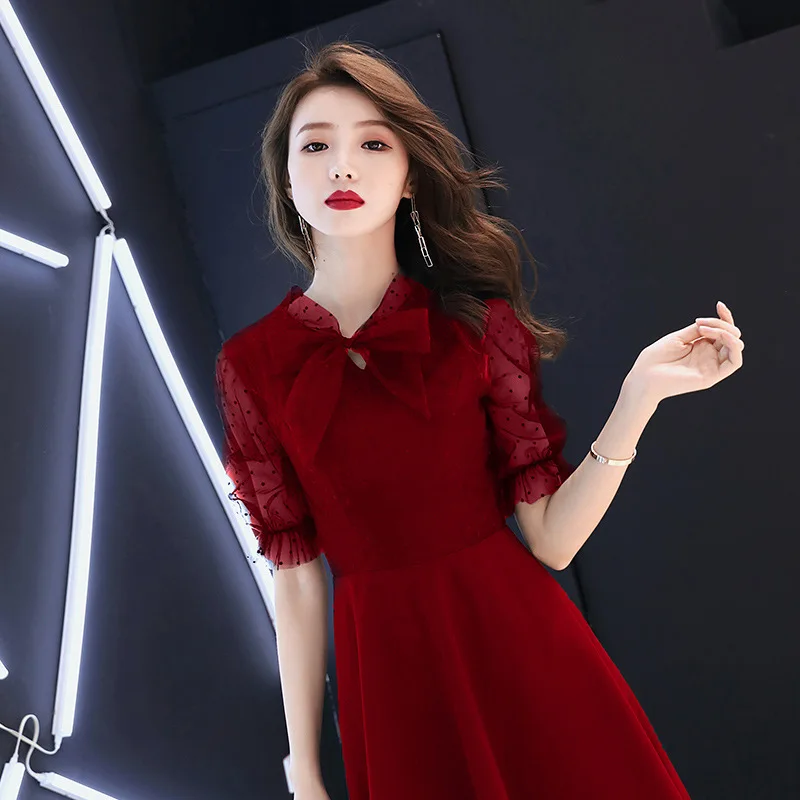 

2020 Prom Dresses Toast Bride Modern Autumn And Winter 2020 Wedding Engagement Dress Back Door Can Be Worn At Ordinary Times