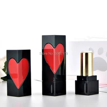 12,1 мм черный квадратный пластиковый инструмент для губ Губная помада, пустой красный Косметический бальзам для губ контейнер для губной помады аксессуары