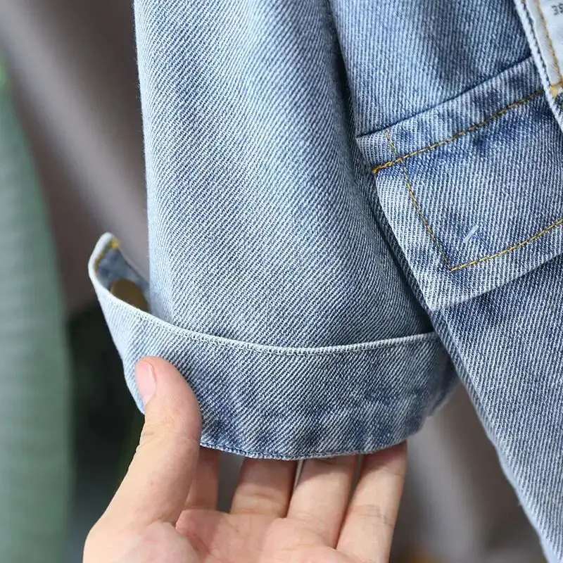 Boys Denim Jacket Children\'s Baby Casual Denim Jacket Girls Coat Spring and Autumn Clothes Big Kids  Windbreaker Jacket Jeans