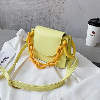 

Elegant Female Flap Square Bag 2020 Fashion New Quality PU Leather Women's Designer Handbag Chain Shoulder Messenger Bag