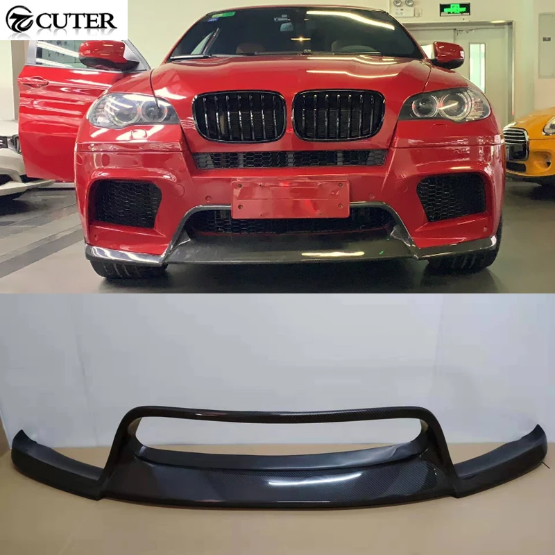 Передний бампер E70 X5M E71 X6M V из углеродного волокна для BMW передний сплиттер