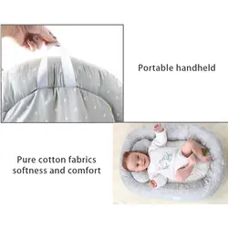 Детская кровать с подушками 74*51 см В Горошек Путешествия люлька для 0-4 м портативный новорожденный малыш дышащая кровать для отдыха сна