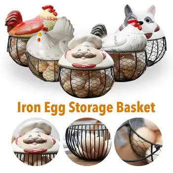 

Ceramic Egg Stand Chicken Silk Egg Basket Fruit Basket Collection Ceramic Chicken Sprout Decoration Kitchen Storage