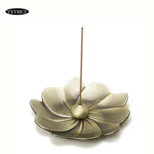 Античный держатель для благовоний медный для благовоний, палочки, горелка-Лотос, Многофункциональная подставка для благовоний, металлические Буддийские принадлежности для домашнего декора