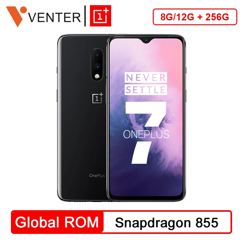 Смартфон Oneplus 7 с глобальной ПЗУ, 12 Гб ОЗУ, 256 Гб ПЗУ, Смартфон Snapdragon 855, 6,41 дюймов, AMOLED экран, разблокировка, камера 48 МП, OIS UFS 3,0