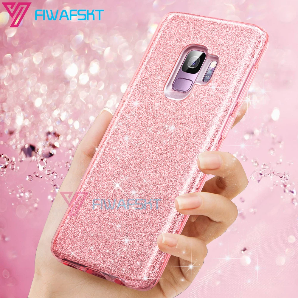 3 Слои чехол с блестками для samsung Galaxy A50 A30 A20 A10 A70 A40 M20 S10 S8 S9 Plus Note 10 9 8 A7 2018 S10e чехлы со
