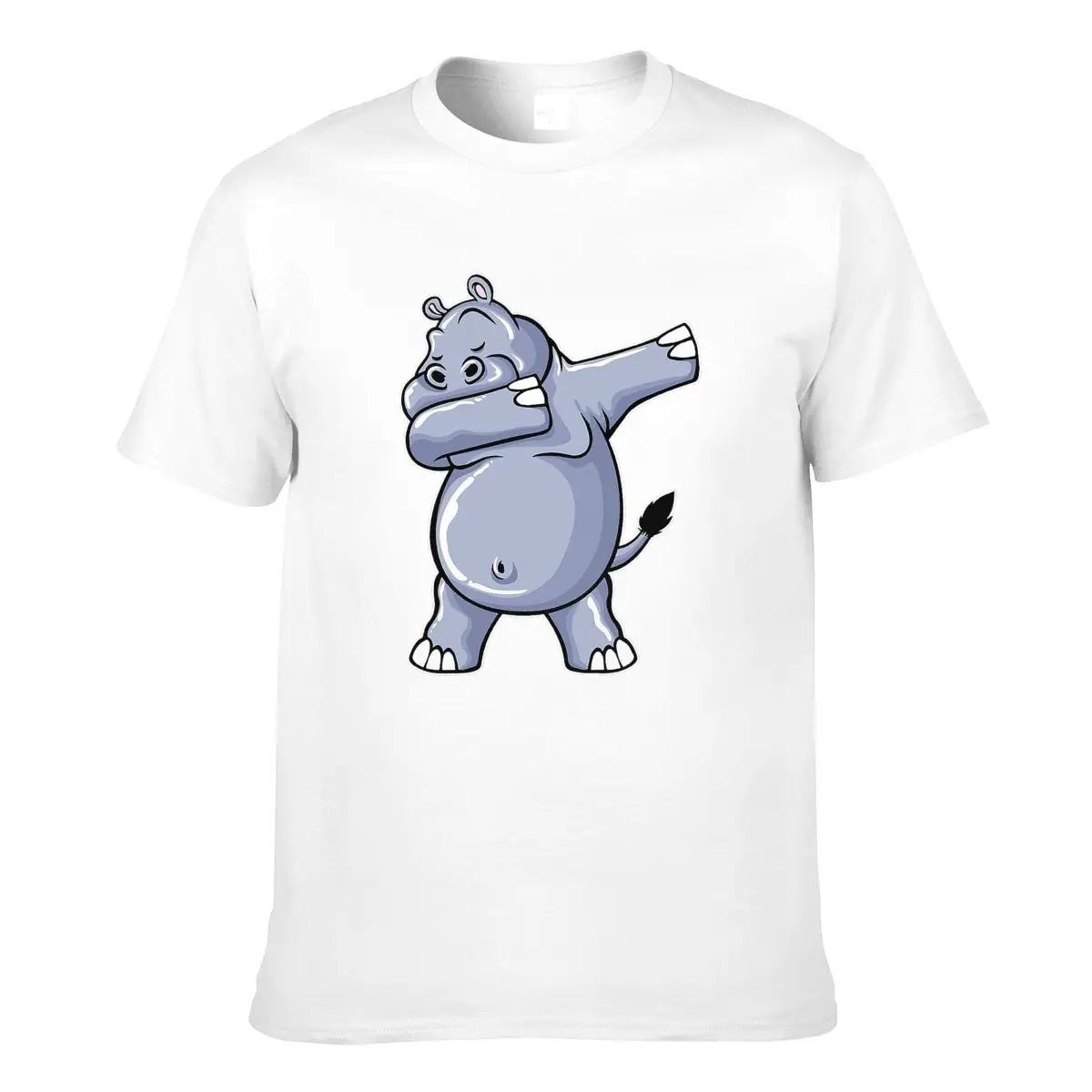 

Men Tshirt Dabbing Hippo Shirt T Shirt Women T-shirt Tees Top Print Casual Cotton Short O-neck Cn(origin) Worsted