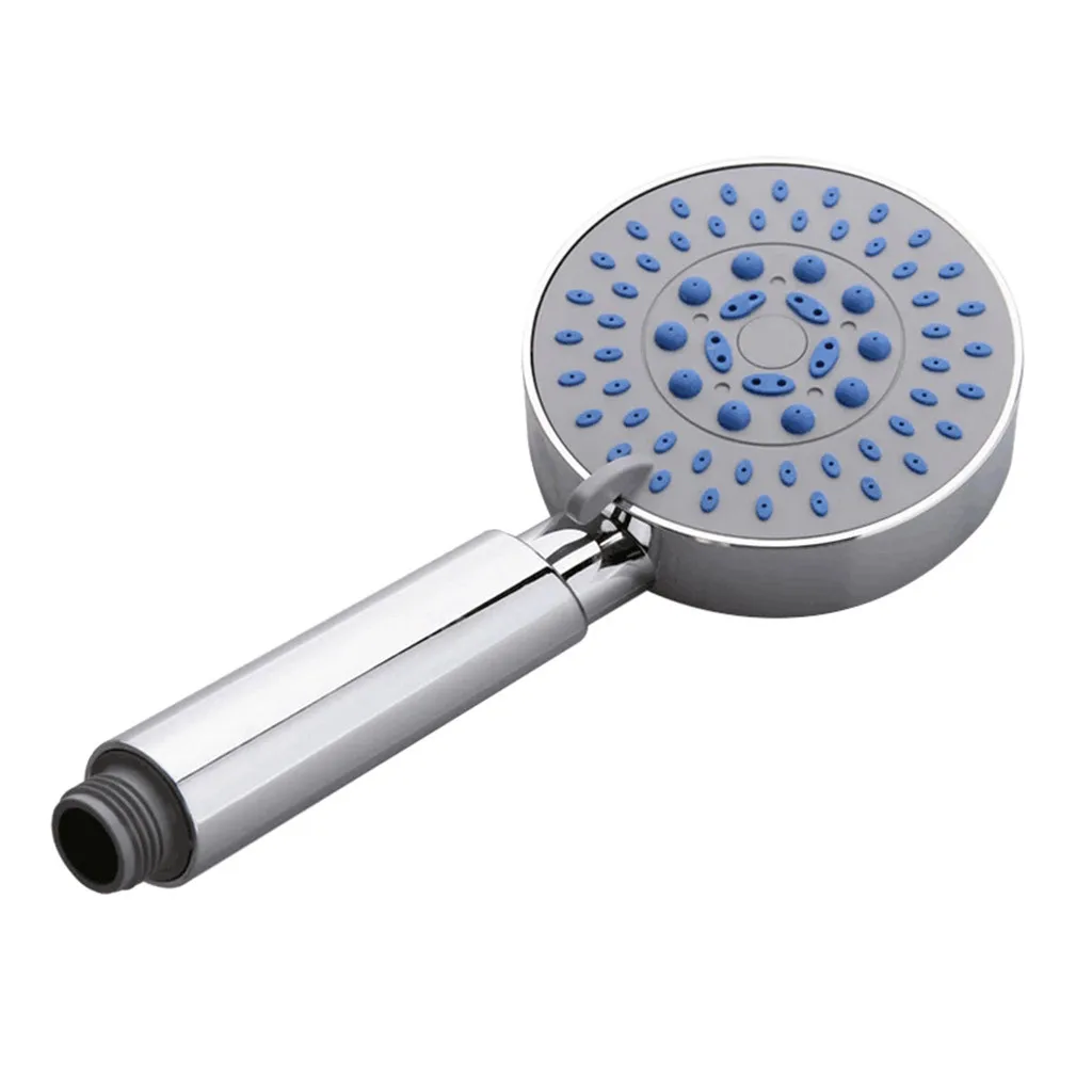 300 Holes High Pressure Shower Head Powerfull Boosting Spray Bath Tool 23x6.5cm Handheld Shower 1PC, Silver 