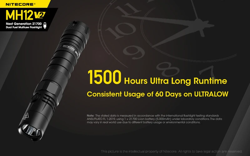 NITECORE MH12 V2 1200 Lumens 21700 Multiuse Flashlight (13)