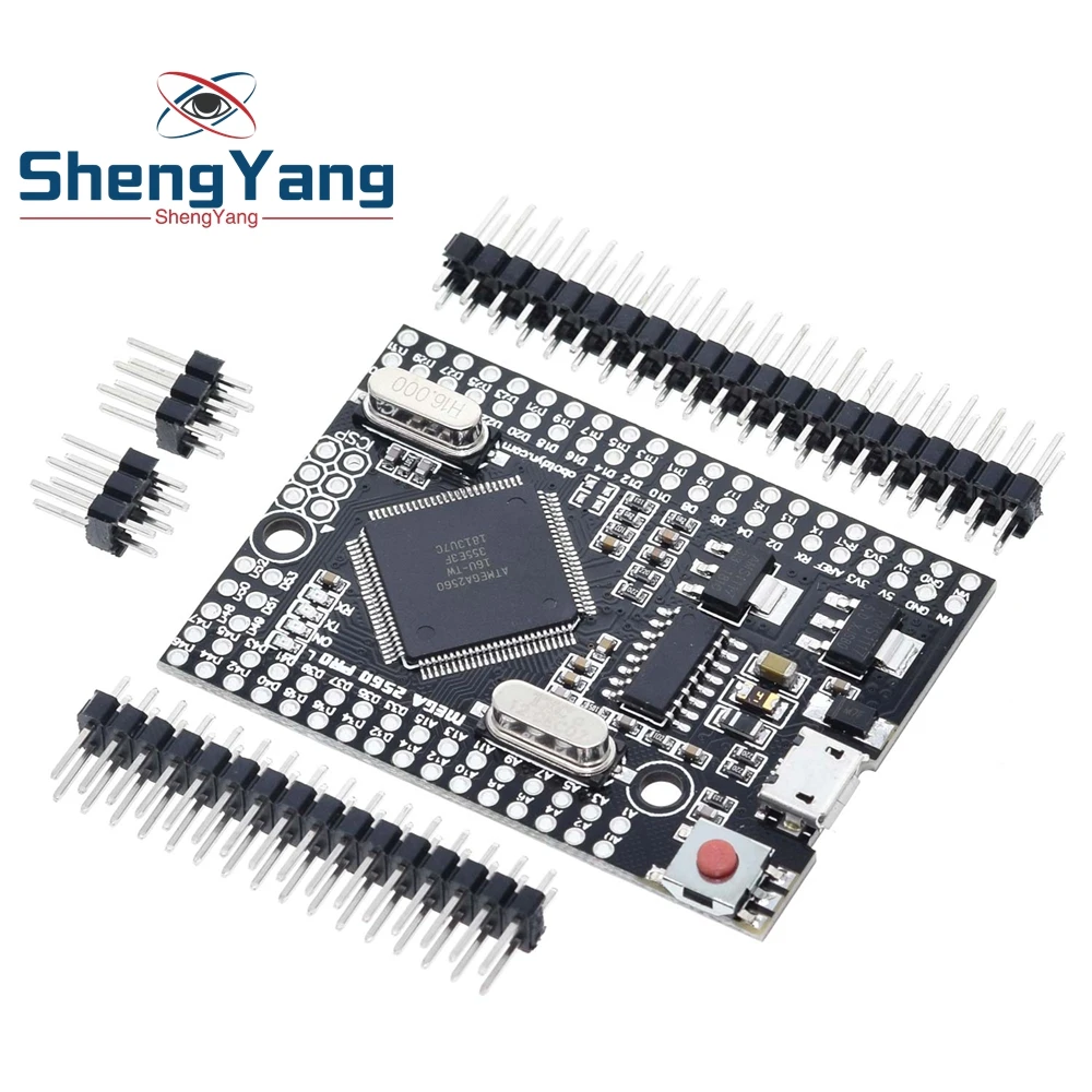 ShengYang Mega2560 PRO MINI 5V (встроенный) CH340G ATmega2560 16AU с штыревыми разъемами совместимыми