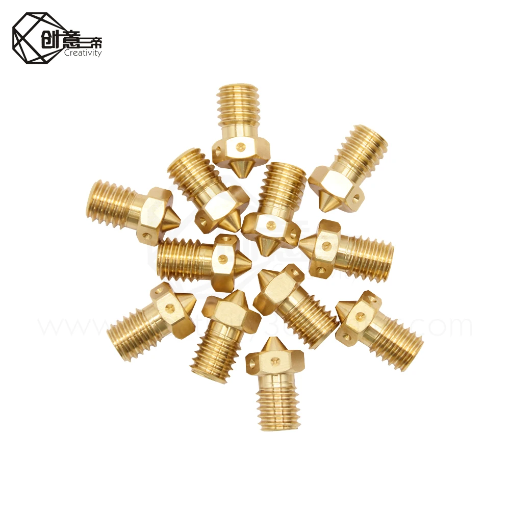 

Creativity 4PC 0.4mm Top quality V6 Nozzles for 3D printers hotend 3D printer nozzle for E3D Nozzles hotend titan extruder