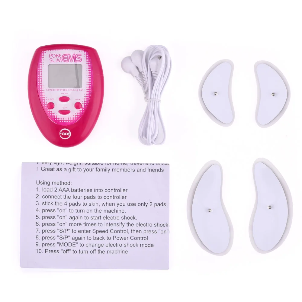 EMS Electric Slimming Face Pulse Massager Jaw Exerciser Facial Electronic Muscle Stimulation Electrode Face Cheek Patch Massager