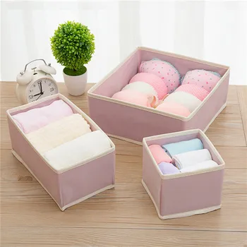 

6PCs/Set Underwear Drawer Foldable Storage Box Divider Tie Scarf Bras Socks Clothes Container Wardrobe Closet Organizer Storage