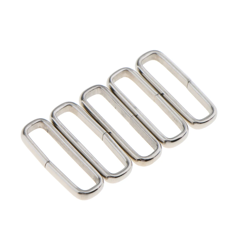 5Pcs Metal Watch Band Retaining Keeper Buckle Ring Loop For 18-22mm Strap Wide