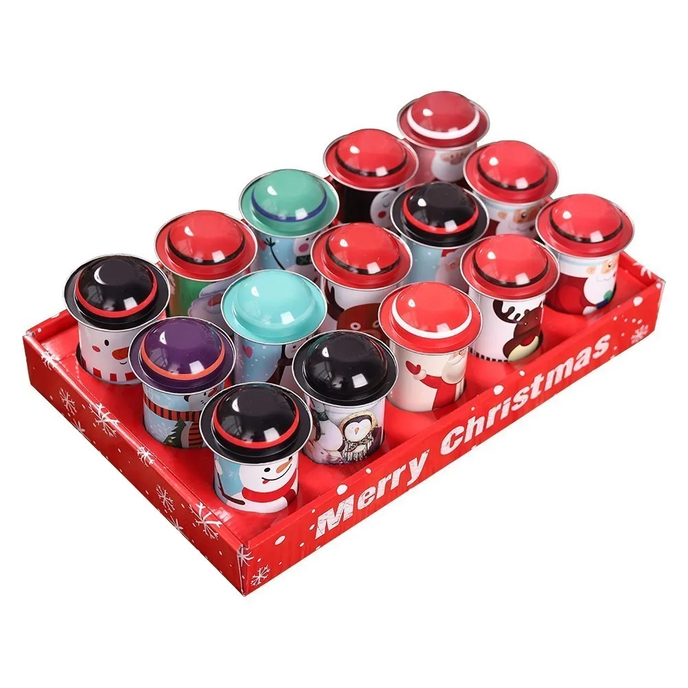 

Candy Jar Iron 2020 New Year Christmas Hat Festival Decoration Christmas Gift Decoration Xmas Snowman Santa Reindeer Printing