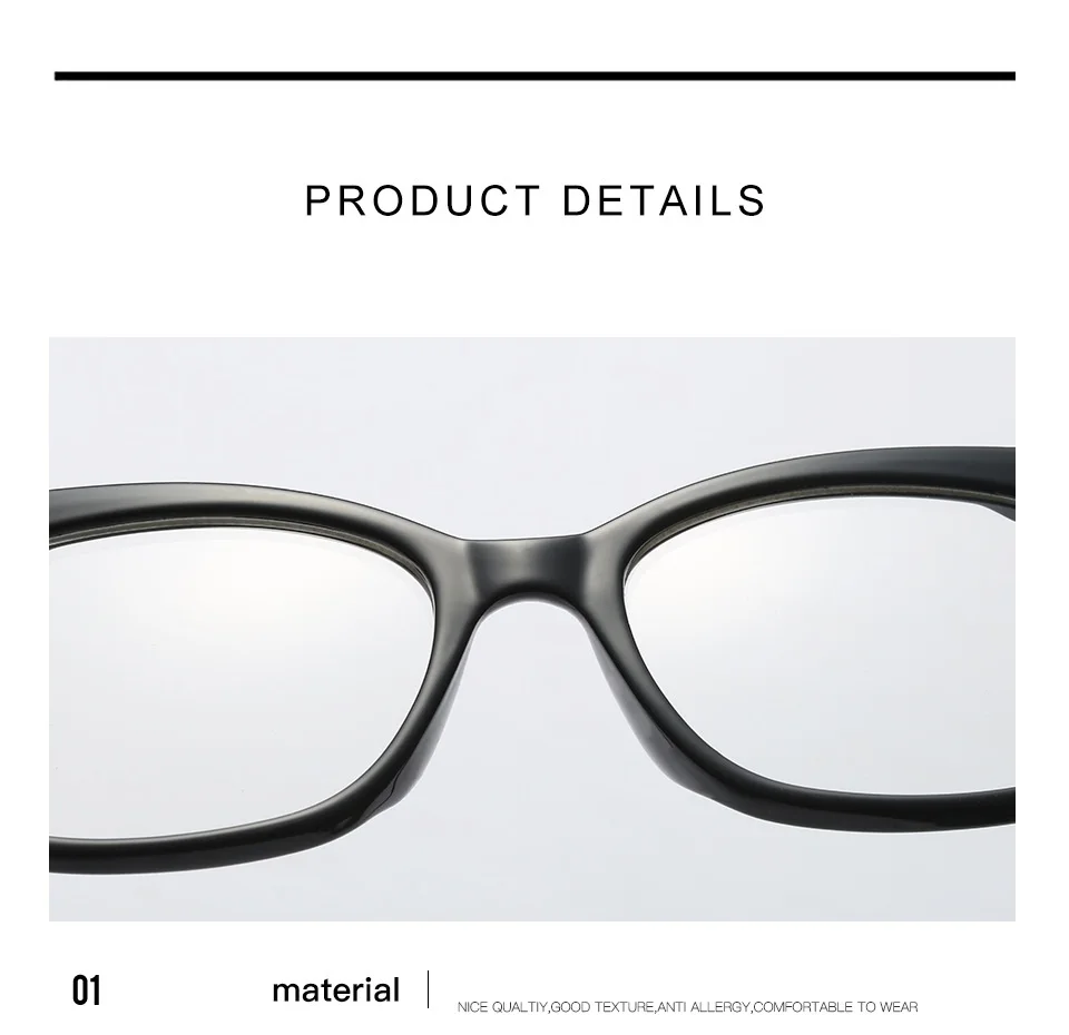 Women Fashion Concise Oversized Frame Cat Eye Light Cosy Reading Glasses Presbyopia 0.5 1.0 1.5 2.0 2.5 3.0 3.5 4.0 Diopter