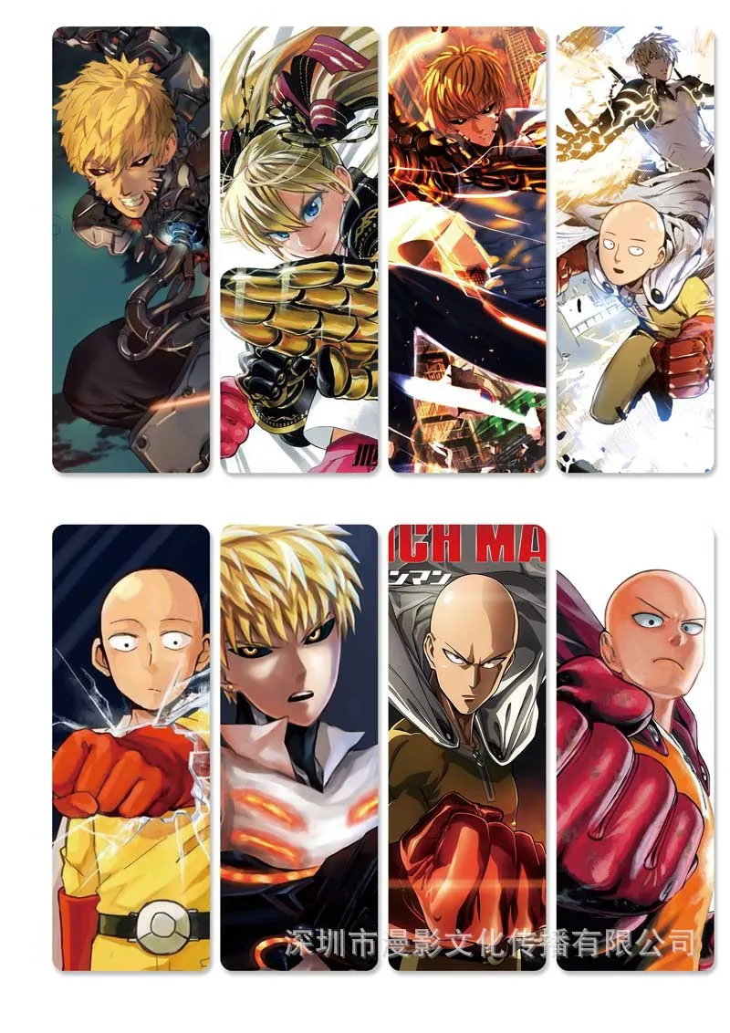 10 компл./лот Аниме ONE PUNCH-MAN/закладки для книг Сайтама Генос ужасный Торнадо книжная Обложка из ПВХ mark офисные школьные принадлежности подарок