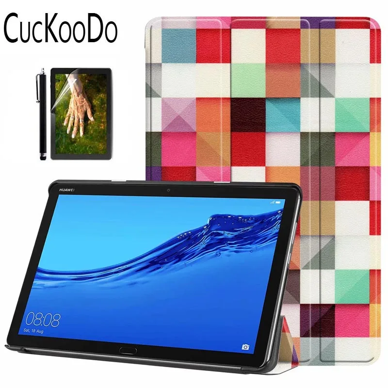 Чехол для huawei MediaPad M5 Lite 10 10,1 ''Tablet Ultra Slim Smart Cover для huawei MediaPad M5 Lite 10 10,1-дюймовый чехол для планшета - Цвет: HLF