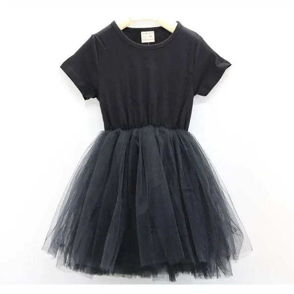 Платья-пачки для маленьких девочек костюм с длинными рукавами для дня рождения и свадьбы платья для маленьких девочек, платье принцессы - Цвет: black