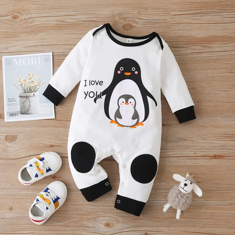 

Cute Cartoon Animal Penguin Winter Baby Boy Clothes Cotton Long Sleeve Baby Girl Romper Newborn Baby Girl Clothes Jumpsuit 0-18M