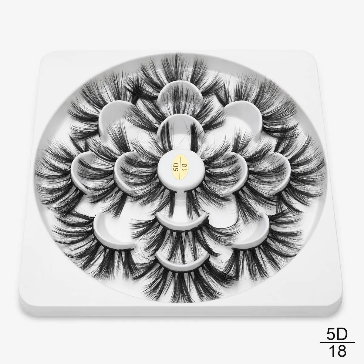 SEXYSHEEP 7 пар 3D накладные ресницы натуральные толстые ресницы ручной работы натуральные длинные ресницы из искусственной норки инструмент для макияжа - Цвет: 5D-18