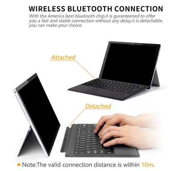 

Replacement for Microsoft Surface Pro3/4/5 Tablet Bluetooth Wireless Ergonomic Keyboard