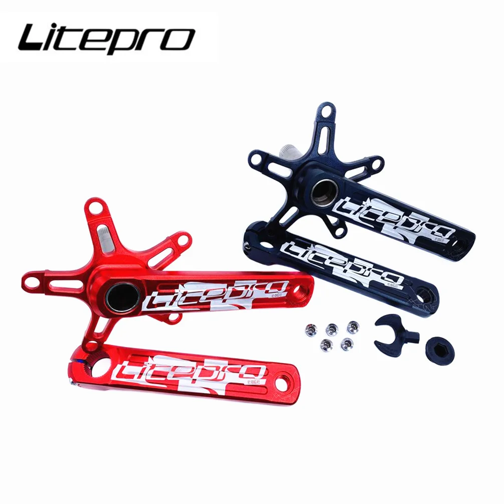 

Litepro EDGE Integrated Hollow Folding Bike Crank 412 Modified 170MM Crankset BMX Bicycle Chainwheel Parts