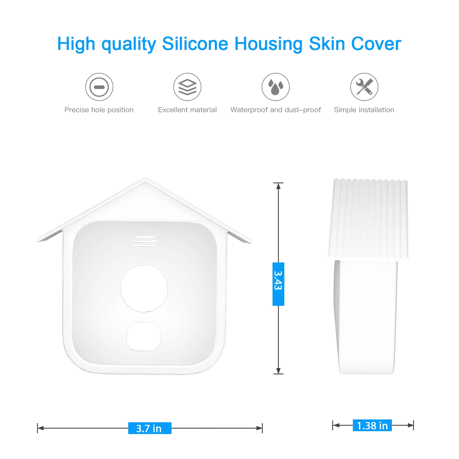 Silicone Skin Replacement Anti-Scratch Protective Cover Roof Shape For All-New Blink Outdoor Security Camera security camera cover