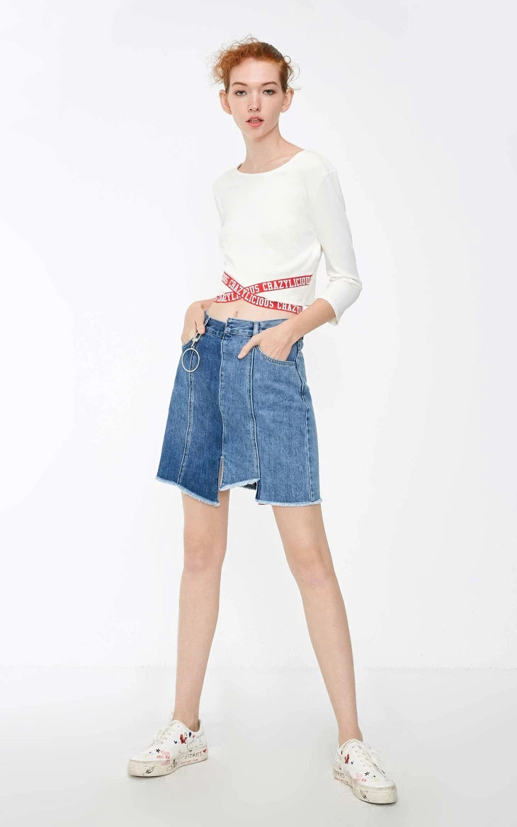 Vero Moda New Arrivals Women's Letter Print Decorative Ribbon Long Sleeves Short Knit | 318430510