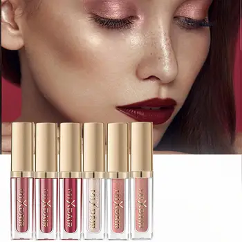 

6 Pack Lip Gloss Lipstick 3 Matte 3 High Lights High Gloss Lasting Waterproof No Transfer Makeup Lipstick