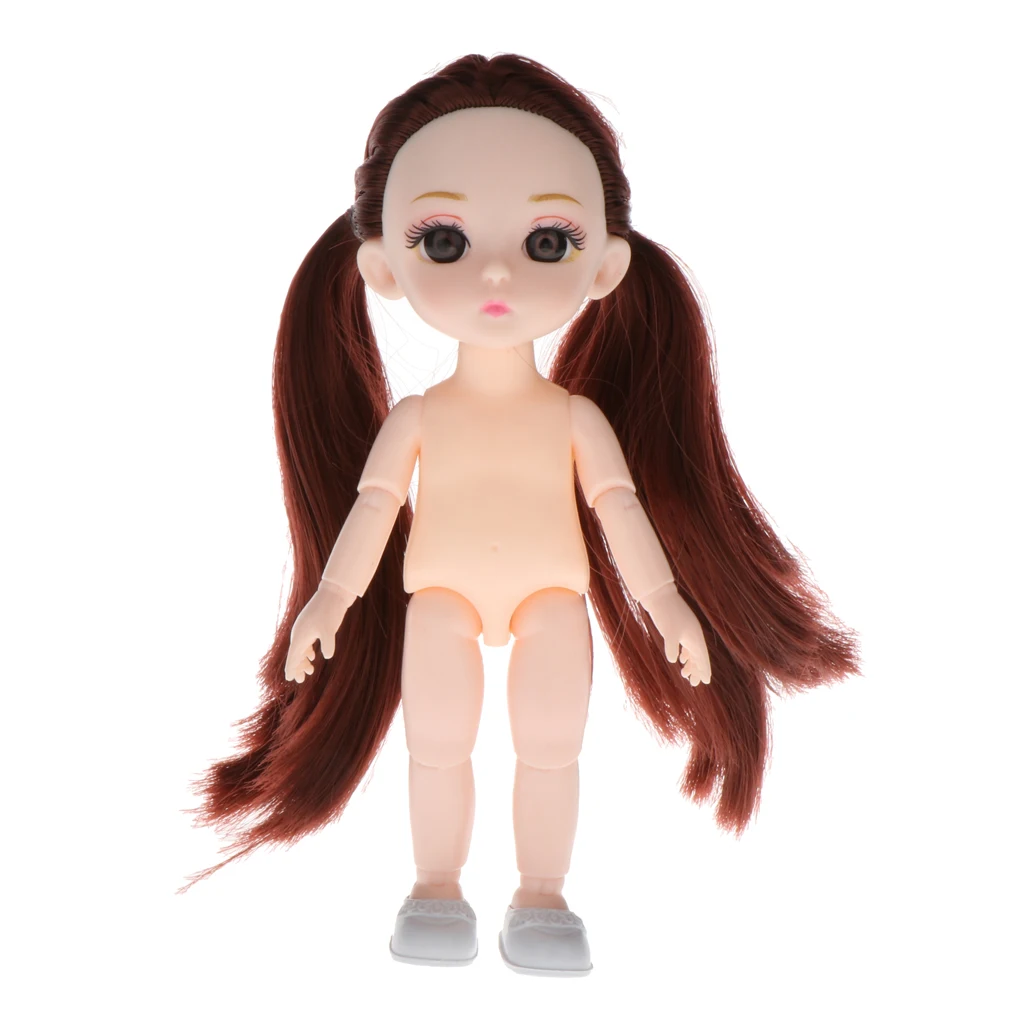 16cm 13 Moveable Jointed Dolls Mini BJD Baby Girl Body Fashion Dolls Toy with Shoes For Girls Gift