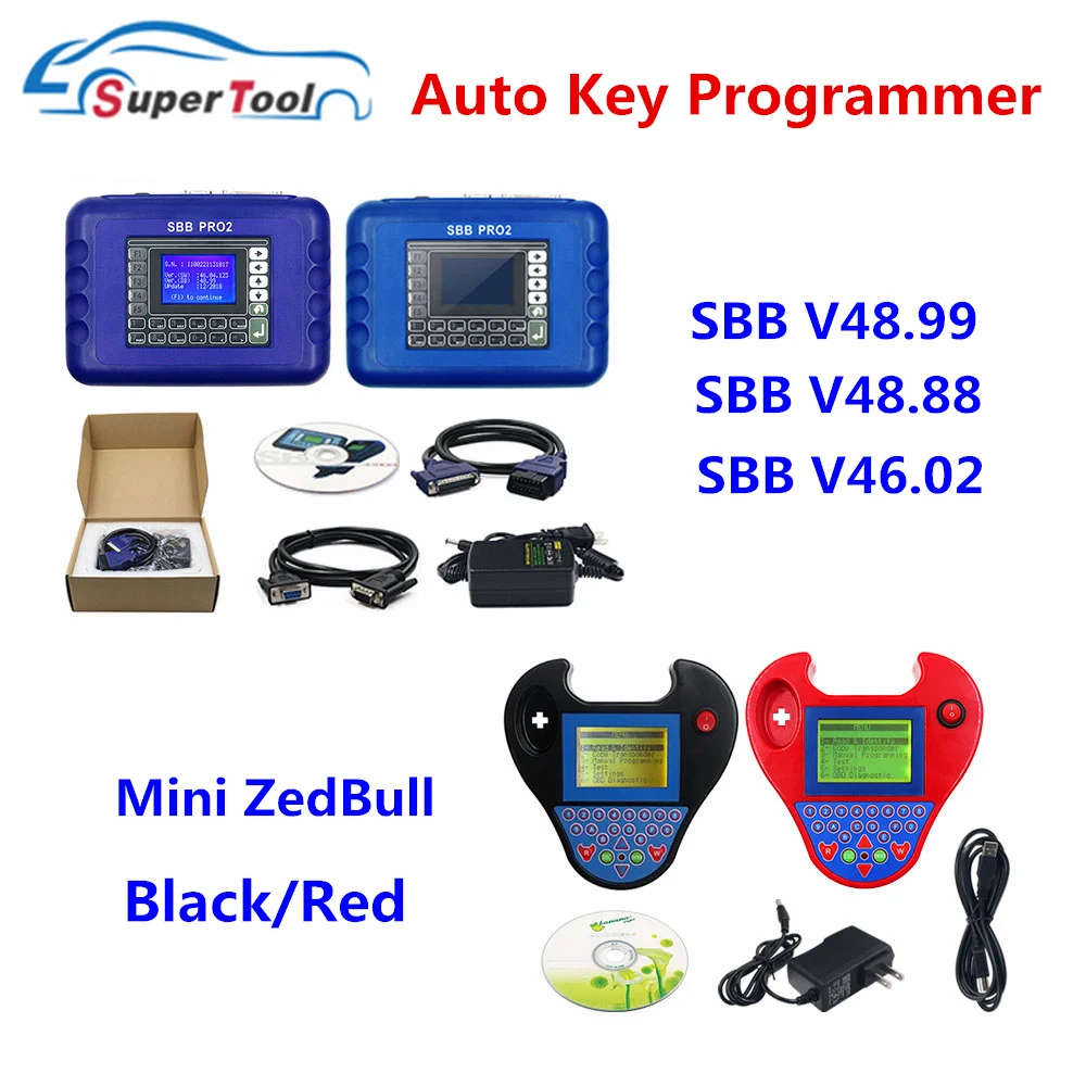 

Auto Key Programmer SBB Pro2 V48.99/48.88/46.02+Mini ZedBull SBB Car Key Maker Copy Keys SBB 48.88 46.02 Key Transponder