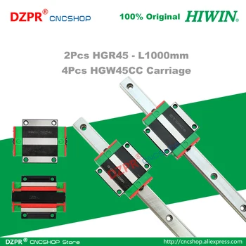 

Original HIWIN HGR45 Linear Guide 1000mm 39.37in Rail HGW45CC Carriage Slide for CNC Router Engraving Woodwork Laser Machine