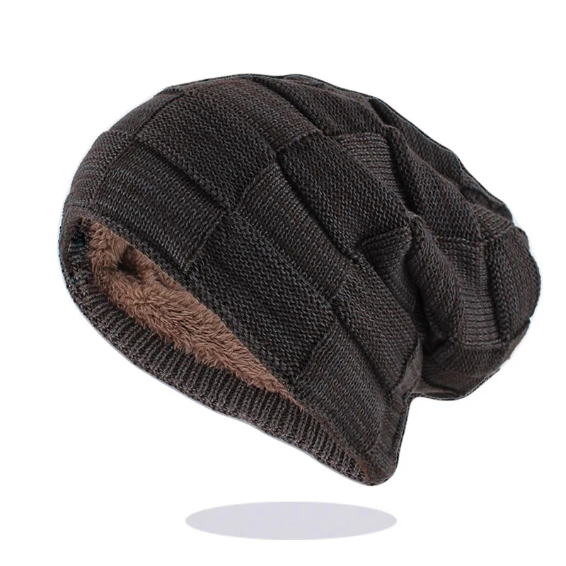 Коричневый Новые модные женские зимние теплые шапочки Skullies, женские повседневные шапки для мужчин, цветной брендовый вязаный берет - Цвет: Коричневый